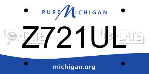 Z721UL Michigan License Plate