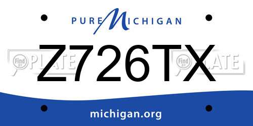 Z726TX Michigan License Plate