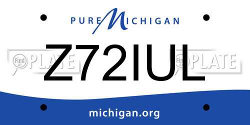 Z72IUL Michigan License Plate