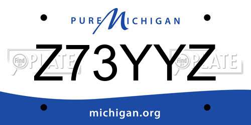 Z73YYZ Michigan License Plate