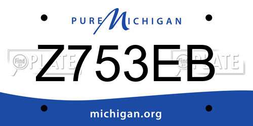 Z753EB Michigan License Plate