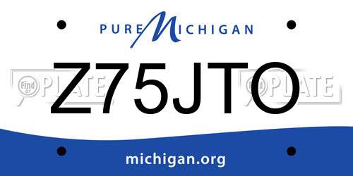 Z75JTO Michigan License Plate