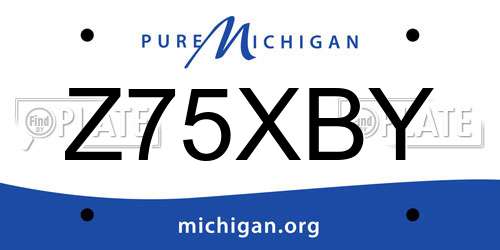 Z75XBY Michigan License Plate