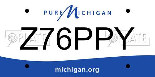 Z76PPY Michigan License Plate