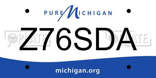 Z76SDA Michigan License Plate