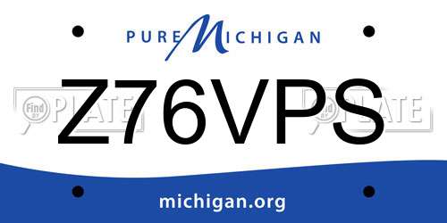 Z76VPS Michigan License Plate