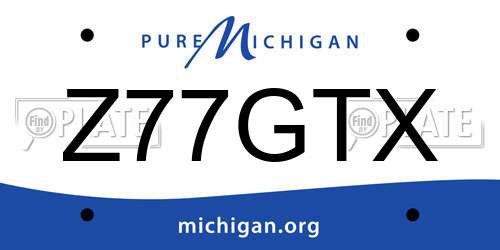Z77GTX Michigan License Plate