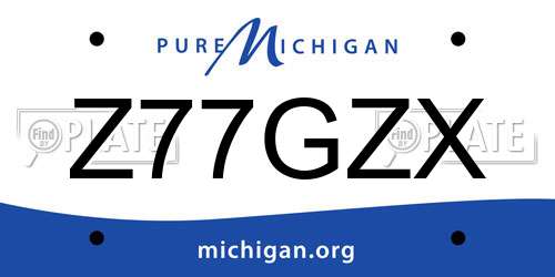 Z77GZX Michigan License Plate