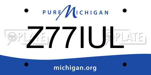 Z77IUL Michigan License Plate