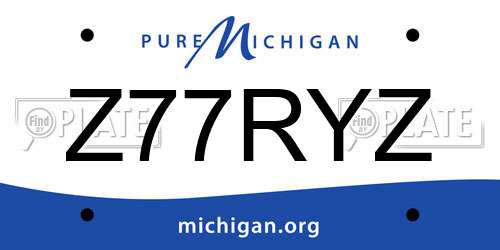 Z77RYZ Michigan License Plate