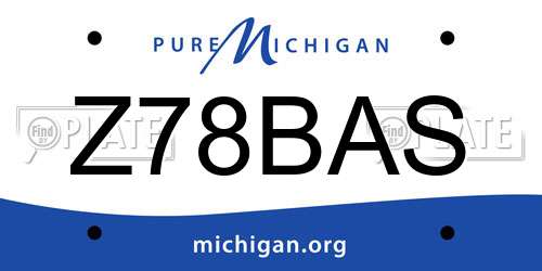 Z78BAS Michigan License Plate