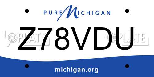 Z78VDU Michigan License Plate