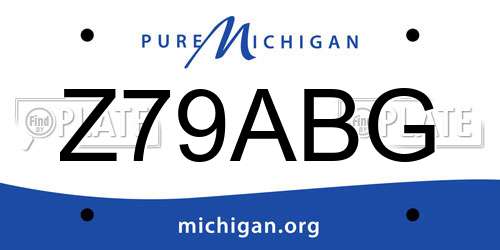 Z79ABG Michigan License Plate