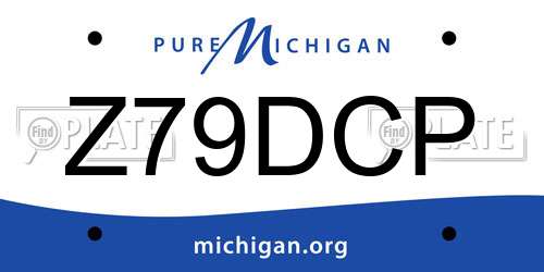 Z79DCP Michigan License Plate