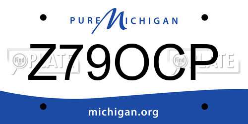Z79OCP Michigan License Plate