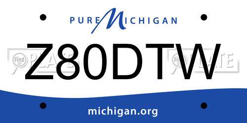 Z80DTW Michigan License Plate
