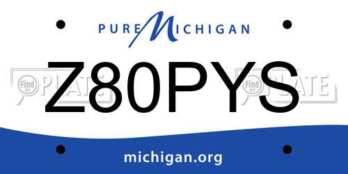 Z80PYS Michigan License Plate
