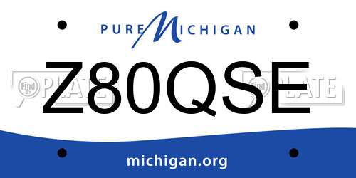 Z80QSE Michigan License Plate