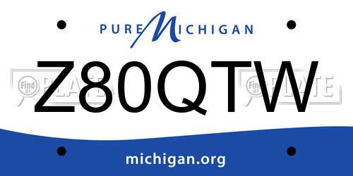 Z80QTW Michigan License Plate