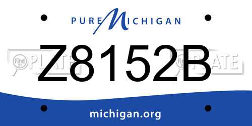 Z8152B Michigan License Plate