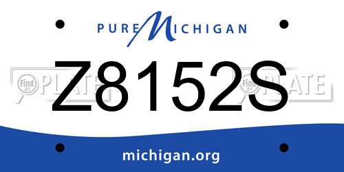 Z8152S Michigan License Plate
