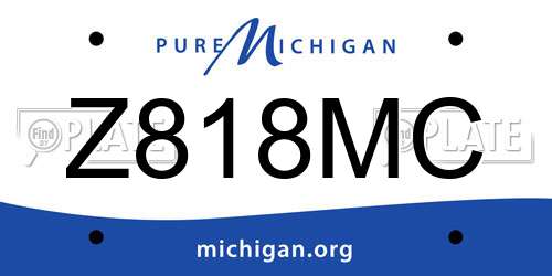 Z818MC Michigan License Plate
