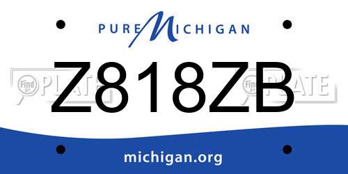 Z818ZB Michigan License Plate