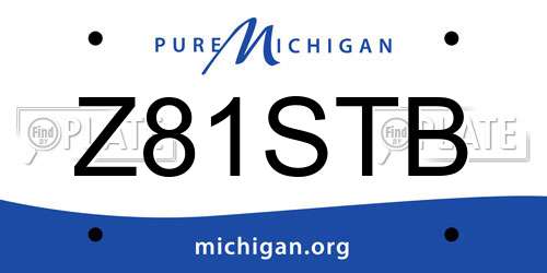 Z81STB Michigan License Plate