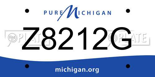 Z8212G Michigan License Plate