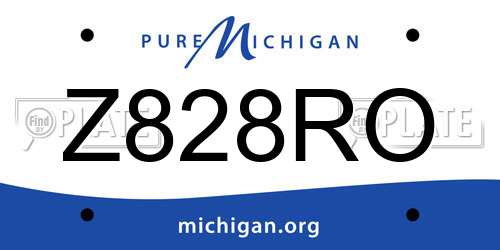Z828RO Michigan License Plate