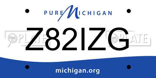 Z82IZG Michigan License Plate