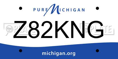 Z82KNG Michigan License Plate