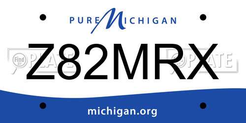 Z82MRX Michigan License Plate