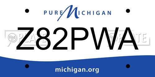 Z82PWA Michigan License Plate