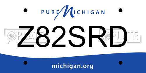 Z82SRD Michigan License Plate