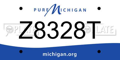 Z8328T Michigan License Plate