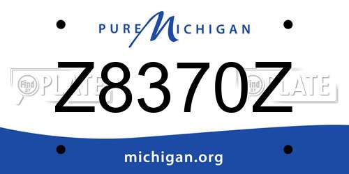 Z8370Z Michigan License Plate