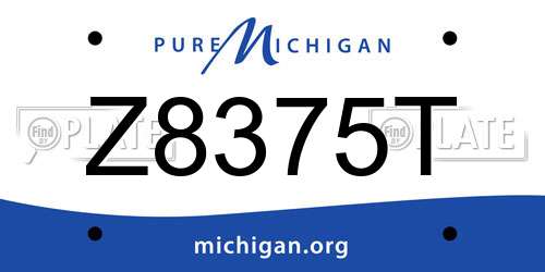 Z8375T Michigan License Plate