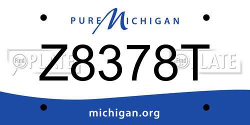 Z8378T Michigan License Plate