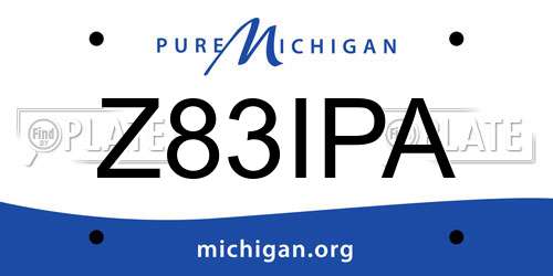 Z83IPA Michigan License Plate