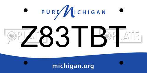 Z83TBT Michigan License Plate