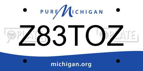 Z83TOZ Michigan License Plate