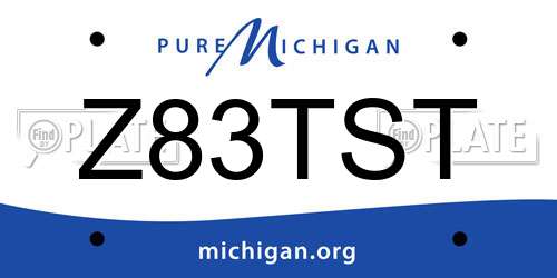 Z83TST Michigan License Plate