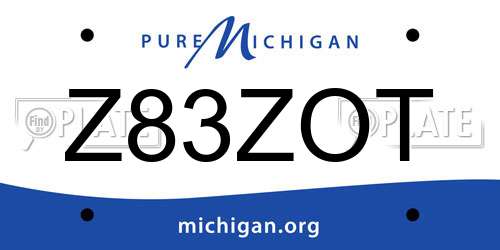 Z83ZOT Michigan License Plate