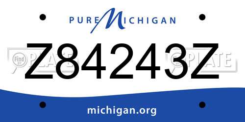 Z84243Z Michigan License Plate