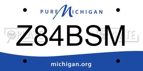 Z84BSM Michigan License Plate