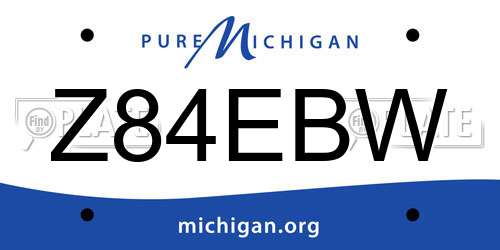 Z84EBW Michigan License Plate