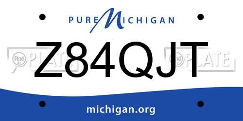 Z84QJT Michigan License Plate