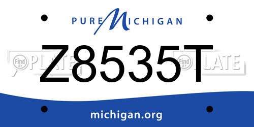 Z8535T Michigan License Plate