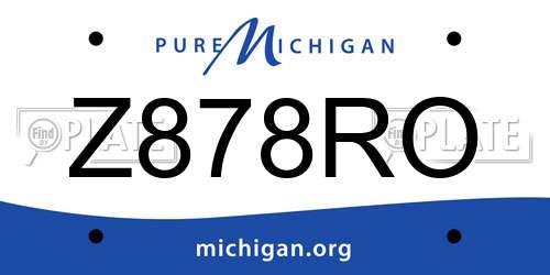Z878RO Michigan License Plate